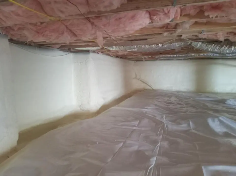 Crawl space encapsulation with closed-cell spray foam for Metal Roof Coating in Rostraver